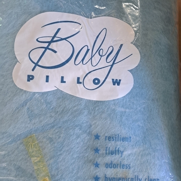 Vintage New Old Stock Quiltex Downlon Quilted Baby Blanket & Pillow Blue  Rare - Picture 4 of 10